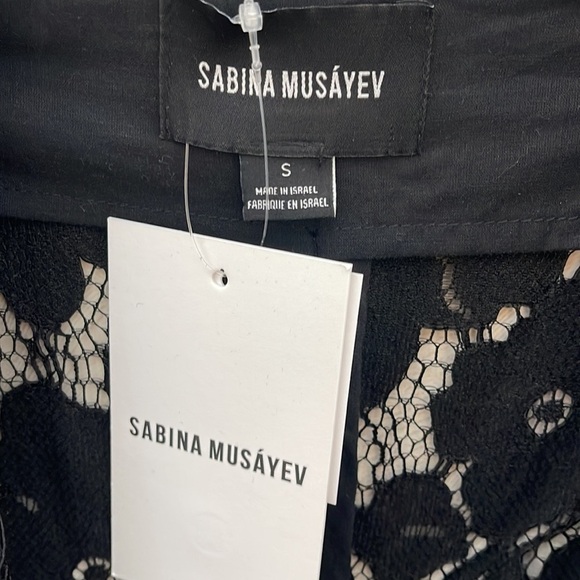 🆕 SABINA MUSÁYEV ELIJAH JACKET BLACK LACE Size S - Picture 6 of 9